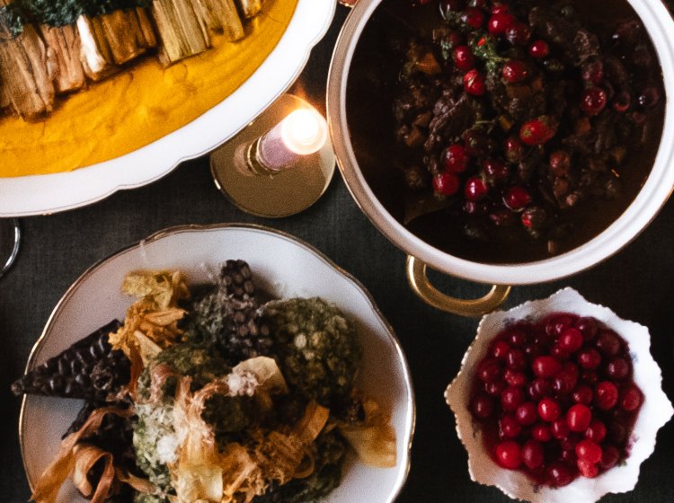 Weihnachtsmenü mit Rindergulasch - Rezept Weihnachtsmenü mit Rindergulasch - Rezept