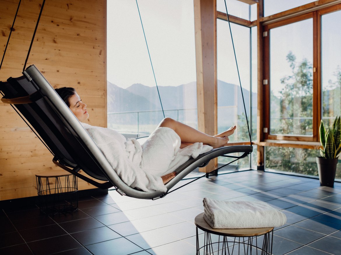 Panorama Wellnessbereich Biohotel Allgäu