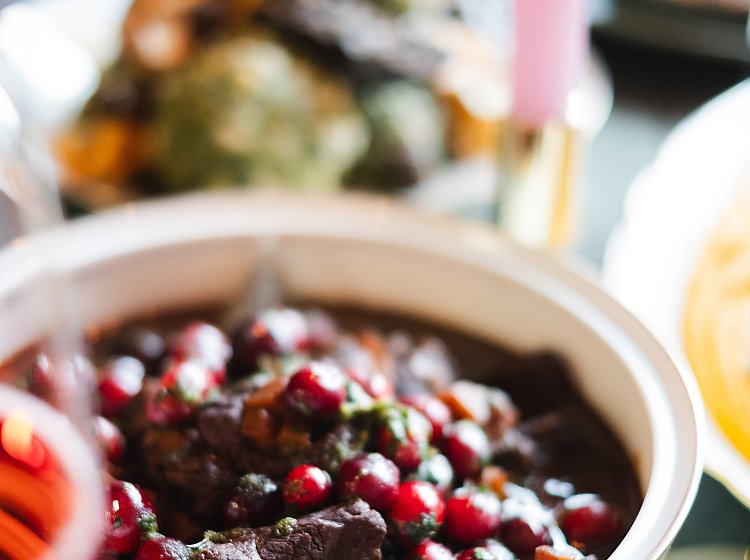 Rindergulasch mit Rotwein & Kakao